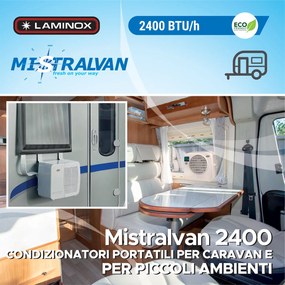 Mistralvan 2400: Climatizzatore Portatile Split - Freschezza Portatile per Ambienti Piccoli