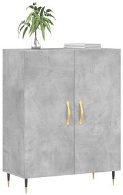 Credenza grigio cemento 69,5x34x90 cm in legno multistrato