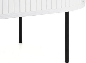 Tavolino da salotto bianco effetto rovere 60x120 cm Nola – Unique Furniture