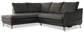 Divano letto angolare grigio scuro (angolo sinistro) Charming Charlie - Miuform