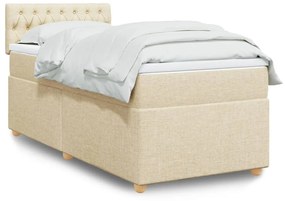 Giroletto A Molle Con Materasso Crema 100x200 Cm İn Tessuto /