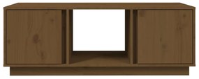 Tavolino da Salotto Miele 110x50x40 cm Legno Massello di Pino