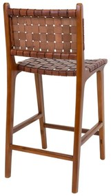 Sgabello da bar in teak marrone 101 cm Perugia - House Nordic