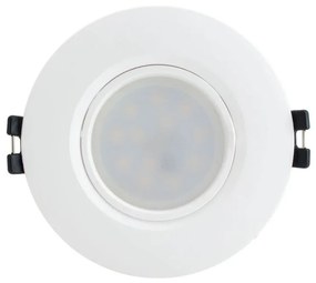 Faretto da Incasso Fisso Bianco in Policarbonato Foro Ø55-75mm