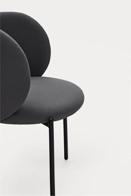 Set di sedie da pranzo grigio scuro in imbottito 2 pz Mogi – Teulat