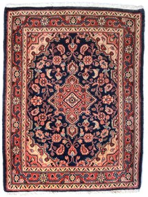 Jozan Tappeto 90x70 Blu (Iran) Annodato A Mano
