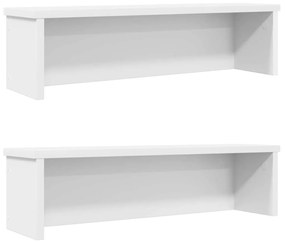 Scaffali Da Cucina Impilabili 2 Pz Bianchi 50x15x16 Cm /