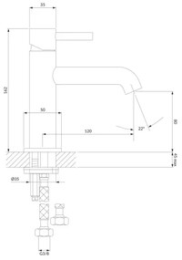 OMNIRES Y1210NGL - Rubinetto del lavandino Y 16,2 cm oro lucido