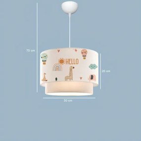 Lampadario per cameretta CANDY 1xE27/40W/230V bianco/multicolore