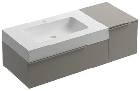 Mobile bagno con lavabo L 120 x H 36 x P 51 cm ghiaia per vasca a sinistra Gravel
