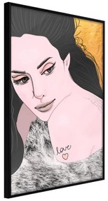 Poster  Love Tattoo  Cornice Quadri Cornice nera, Larghezza x Altezza Home decor 40x60