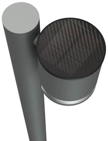 Paletto da Giardino Solare Grigio da 100cm IP54 in Alluminio Colore Bianco Naturale 4.000K