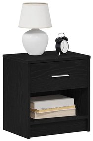 Comodino Con Cassetto Nero 39x28x41 Cm /