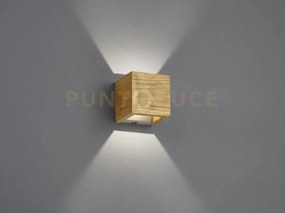 Applique a parete led legno cubo bi-emissione brad 223710130