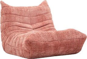 Puof a sacco rosa con rivestimento in bouclé Mask – Mauro Ferretti