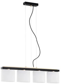 Argon 1814 - Lampadario a sospensione con filo CANOA 4xE27/15W/230V nero