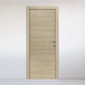 Porta interna a battente Oxford miele in legno colore rovere, L 70 x H 210 cm, apertura reversibile