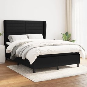 Giroletto A Molle Con Materasso Nero 140x200 Cm İn Tessuto /