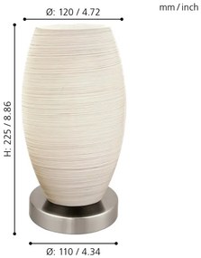Eglo 97589 - Lampada da tavolo BATISTA 3 1xE27/40W/230V
