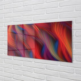 Quadro acrilico Strisce colorate di frattali 100x50 cm