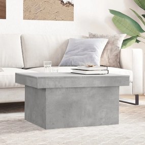 Tavolino salotto grigio cemento 80x55x40 cm legno multistrato