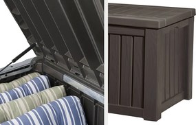 Baule Cassapanca da Esterno 155x64,4x72,4 cm in Resina Keter Rockwood Marrone...
