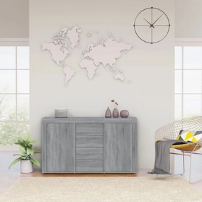 Credenza grigio sonoma 120x36x69 cm in legno multistrato