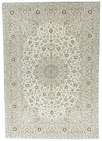 Kashan Tappeto 410x290 Beige (Iran) Annodato A Mano
