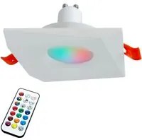 Faretto LED cromoterapia lampada GU10 6W incasso 65mm luce centro estetico abbronzante 230V BIANCO LUCE RGBW 6000K