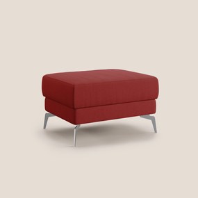 Star Pouf con piedini alti in tessuto smacchiabile T05 rosso