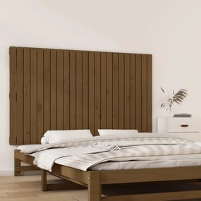 Testiera Da Parete Ambra 147x3x90 Cm İn Legno Massello Di Pino /