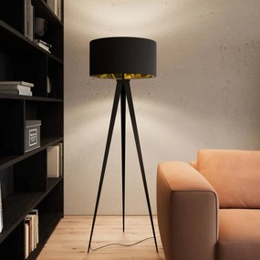 Lindby Lampada da terra Benik con treppiede nero e oro
