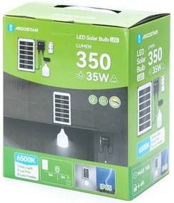 Aigostar - Lampadario solare LED LED/35W/12V 3000 mAh 6500K diametro 10 cm