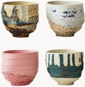 Set di 4 tazze dipinte a mano Artist Ceramics