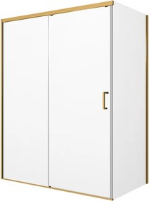 Porta doccia scorrevole L 158-159.5 cm x H 200 cm per nicchia in vetro trasparente SP. 6 mm, profilo dorato, serie Jazz