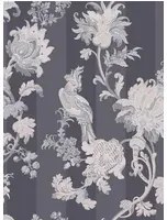 Streifentapete Zerzura von Cole & Son - Slate Grey & Pink
