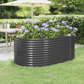 Letto Da Giardino İn Acciaio A Polvere 175x100x68 Cm Antracite /