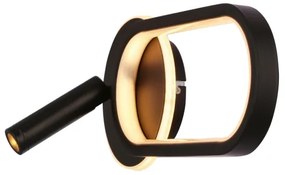 Applique a LED MONET LED/13W/230V + LED/2W 3000/4000/6000K nero