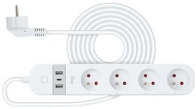 Retlux - Smart estensione cavo con interruttore 4Z + 2xUSB-A+1xUSB-C 1,5m Wi-Fi Tuya bianco