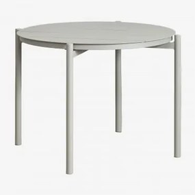 Tavolo da giardino rotondo in alluminio (Ø109 cm) Elton Verde Kaki - Sklum