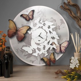 Arti e Mestieri Orologio da parete con farfalle Mariposa