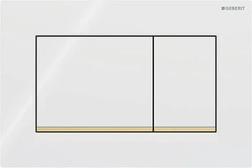 Geberit 115.883.KK.1 - Placca di comando Sigma30 24,6x16,4 cm bianca/dorata