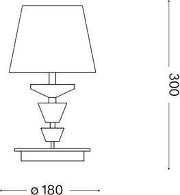 Ideal Lux - Lampada da tavolo in cristallo PEGASO 1xE14/28W/230V dorata