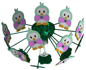 Eglo 95636 - Plafoniera per bambini VIKI 2 1xE27/60W/230V verde