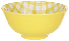 Insalatiera quadretti 15 cm giallo Vichy