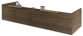 Mobile da bagno sotto lavabo SENSEA Neo lucido L 150 x H 32 x P 48 cm 2 cassetti, lavabo non incluso