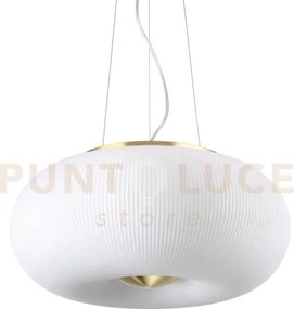 Arizona lampadario a sospensione 3 luci gx53 in vetro bianco soffiato