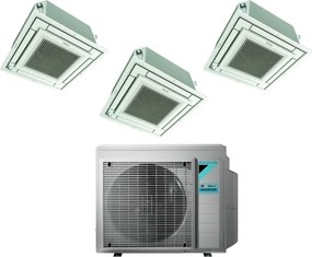 Daikin - Climatizzatore Condizionatore Bluevolution Inverter Trial Split a Cassetta ffa-a 9+9+12 con 3MXM68N R-32 Wi-Fi Optional Con Griglia Bianca