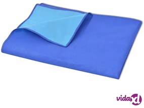 vidaXL Coperta da Picnic Blu e Celeste 150x200 cm