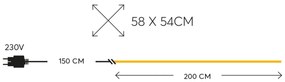 Stella Natalizia LED Neon Flex 58x54cm IP44 Colore Bianco Caldo 2700 - 3000 °K